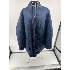 J.Crew Signature PrimaLoft Quilted Puffer Jacket Women 3X Navy Lightweight